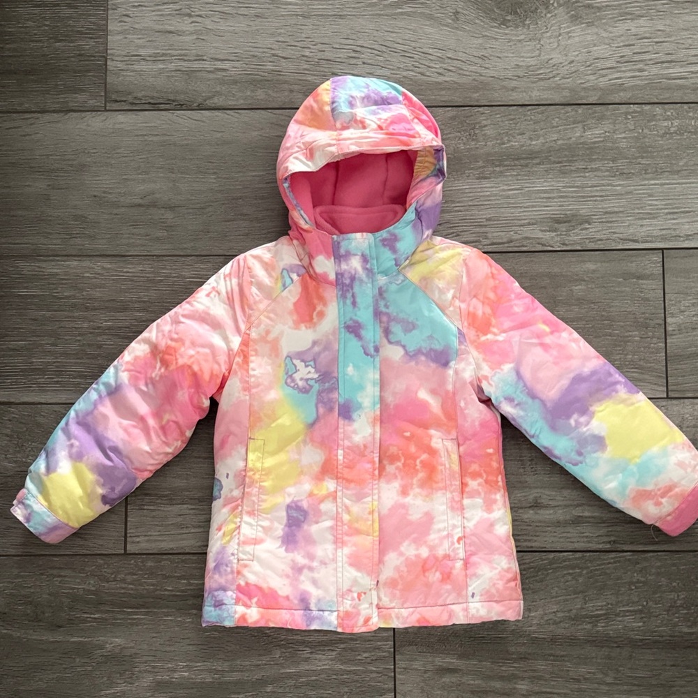 Girls 3-in-1 Winter Children’s Place Tie-Dye Hooded Jacket